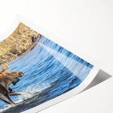 Extra large wall art featuring a line art floral design in monochrome shades, printed on rolled canvas.