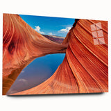 Acrylic print of Arizona Coyote Buttes scenery in pastel hues, suitable for bedroom or dining room decor.