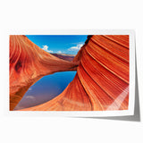 Extra large rolled print depicting the Coyote Buttes in Arizona, in earthy red and orange tones.