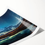 Extra large rolled print of Lake Powell, Arizona, in muted earth tones, ideal for large living room wall art.