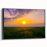 Black and white landscape art painting of Arkansas scenery on framed canvas, suitable for bedroom decor.