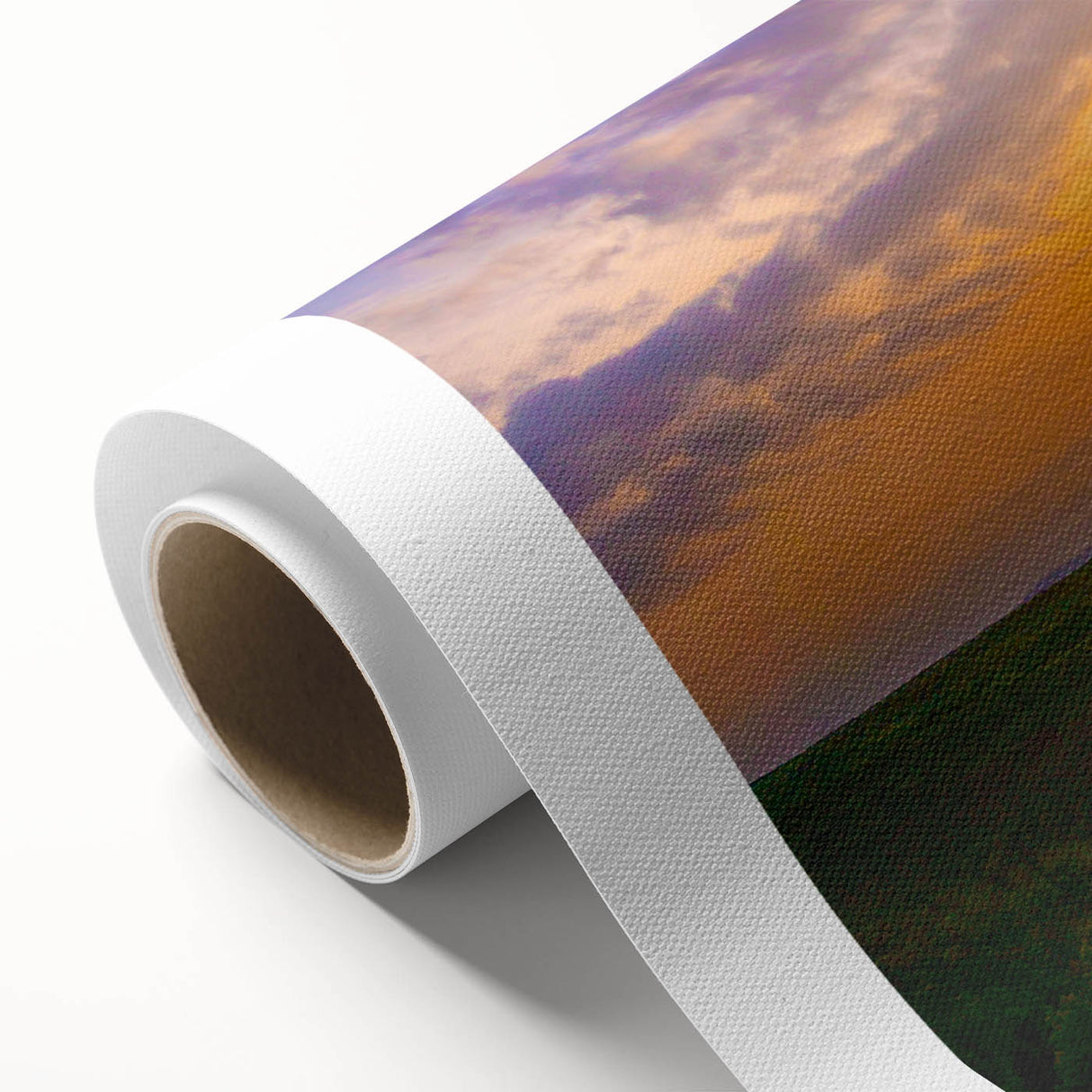 Art deco poster featuring a serene Arkansas landscape in soft pastel hues on rolled canvas, ideal for nursery wall art.