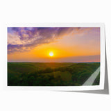 Extra large rolled print of Arkansas scenery featuring lush greenery and floral elements, ideal for dining room wall art.