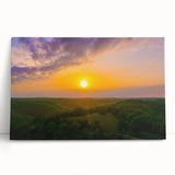 Black and white photograph of Arkansas scenery on large stretched canvas.