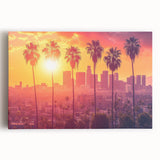 Black and white photograph of Beverly Hills scenery on stretched canvas, suitable for kitchen wall art.