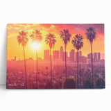 Black and white stretched canvas of Beverly Hills scenery, ideal for kitchen wall art or bedroom decor.