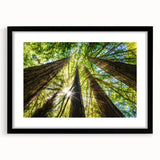 Extra large framed abstract art print depicting a textured, colorful interpretation of Big Sur, California.