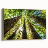 Framed canvas featuring a vintage-style landscape painting of Big Sur, California, in muted earth tones.
