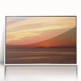 Art deco poster of Catalina, California scenery in muted colors on framed acrylic, suitable for modern nursery wall decor.