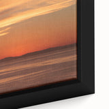 Black wall art featuring a textured California Catalina scenery on an extra large framed canvas, using vibrant colors.