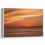 Vintage poster art of Catalina, California in vibrant colors on a large framed canvas, ideal for living room decor.