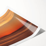 Extra large wall art featuring line art flowers in muted green and white tones on a rolled canvas.