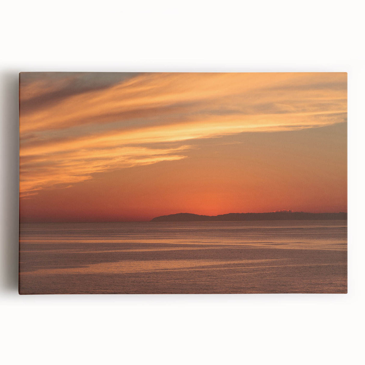 Black and white stretched canvas of Catalina scenery, ideal for kitchen wall art.