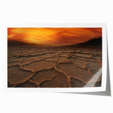Death Valley landscape on a rolled print, featuring earthy tones and expansive scenery, suitable for art wall dining room.