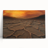 Black and white stretched canvas of Death Valley landscape, ideal for kitchen wall art or bedroom ambiance.