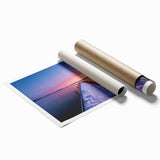 Extra large rolled print of Lake Tahoe with vivid blue and green tones, suitable for classy bathroom wall art.
