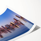 Extra large wall art depicting line art flowers in neutral shades, printed on rolled canvas.