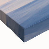 Large art depicting a black and white San Diego landscape on stretched canvas, suitable for bedroom wall decor.