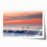 Extra large rolled print of Santa Barbara scenery with vibrant floral elements, ideal for art wall dining room.