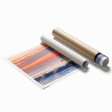 Extra large rolled print featuring a floral art design with vibrant colors.