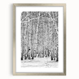 Textured abstract art print of Aspen, Colorado in muted earth tones on a framed canvas, suitable for bedroom decor.