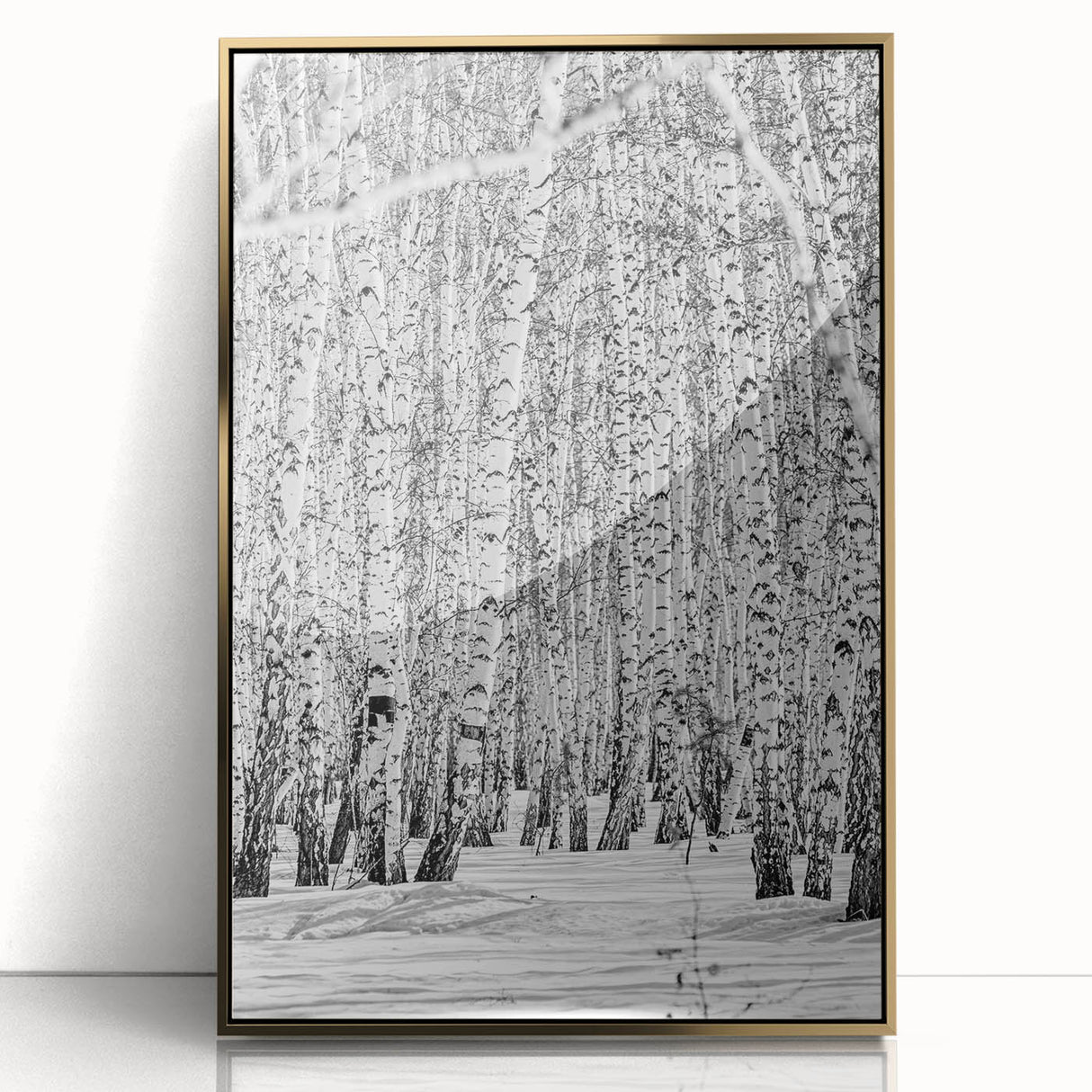 Framed acrylic print of Aspen, Colorado scenery in autumn with vibrant gold and brown tones, ideal for modern art wall decor.