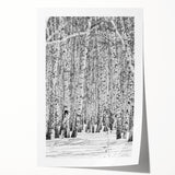 Extra large rolled print of Aspen, Colorado scenery with vibrant green and blue tones, ideal for dining room wall art.