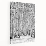 Large canvas wall art featuring a serene Aspen, Colorado landscape in natural green and earth tones.