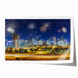Rolled print of Denver scenery in muted earth tones, ideal for art wall dining room.