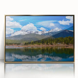 Large art print of Colorado Springs in muted earth tones on framed acrylic, suitable for modern art wall decor.
