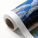 Art deco poster of Colorado Springs landscape in pastel shades on rolled canvas, ideal for nursery wall art.