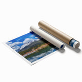 Extra large rolled print of Colorado Springs scenery with vibrant floral elements, ideal for classy bathroom wall art.