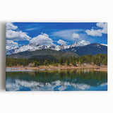 Black and white photograph of Colorado Springs on stretched canvas, ideal for kitchen wall art.