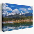 Large stretched canvas featuring a colorful Colorado Springs landscape, ideal for kitchen wall art.