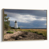 Framed canvas featuring a vintage-style landscape of Connecticut in muted gold and black tones, ideal for bedroom wall decor.