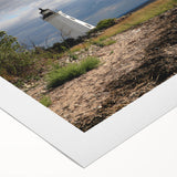 Art Deco poster of Connecticut scenery in muted greens and blues on rolled canvas, suitable for dining room wall art.