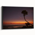 Black and white framed canvas of Daytona landscape with vintage poster art style, ideal for bedroom wall decor.