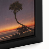 Extra large framed canvas featuring a textured depiction of Daytona scenery with vibrant colors on a black background.