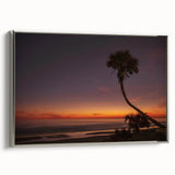 Framed canvas of a vintage Daytona landscape painting in colorful art style, ideal for living room decor.