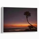 Vintage poster art of Daytona scenery on extra large framed canvas, featuring colorful art in black with vibrant hues.