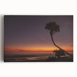 Black and white stretched canvas featuring Daytona Beach scenery, ideal for kitchen wall art.