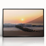 Large abstract wall art depicting a Delaware scenery in black and white tones on a framed acrylic.