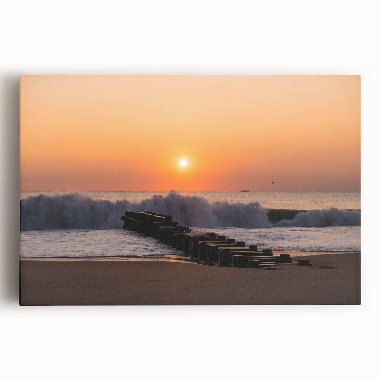 Black and white photo of Delaware scenery on large stretched canvas, suitable for kitchen wall art.