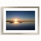 Textured art print of the Everglades in muted green and brown tones on a framed silver mat, suitable for bedroom decor.