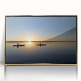 Large art print of Everglades scenery on a framed acrylic, featuring muted green and blue tones.