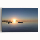 Black and white stretched canvas featuring a serene Everglades landscape, ideal for kitchen wall art.