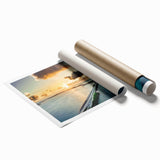 Extra large rolled print of the Florida Keys scenery with vibrant oceanic and floral elements.