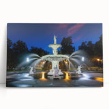 Black and white photograph of Savannah scenery on large stretched canvas.
