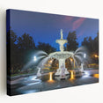 Savannah, Georgia scenery on large stretched canvas in soft sunset colors, suitable for kitchen wall art.