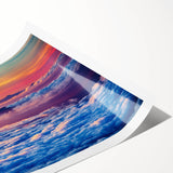 Extra large wall art featuring line art flowers on a rolled print, set against a vibrant Maui scenery.